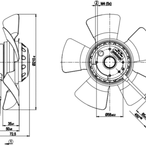 A2D210-AA02-10 Ebm-Papst AC AXIAL FAN